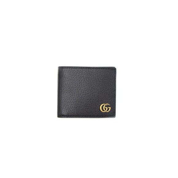 Gucci Marmont Calfskin Gg Bi-fold Black 428726 (Sku 7599) Wallet